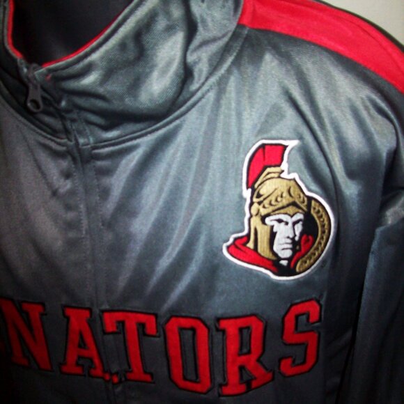 Ottawa SENATORS NHL Full Zip Track Jacket GRAY 2X-TALL, 3X - Picture 3 of 4